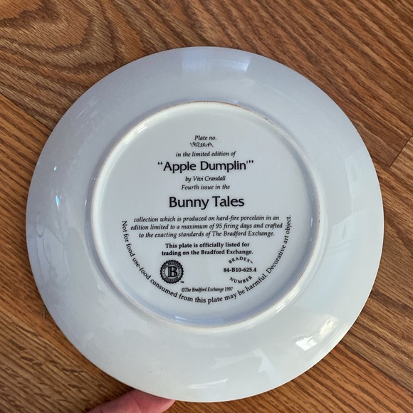 Vintage Limited Edition “Apple Dumpling” Bradford Exchange 1997 Porcelain Plate - Picture 2 of 4